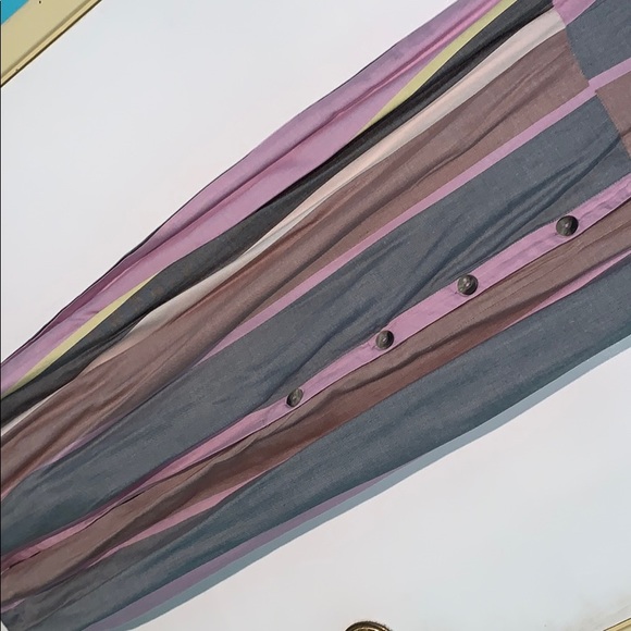 PATRONS OF PEACE Front button striped midi dress - Picture 5 of 10